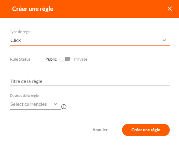 Créer une règle Affilae