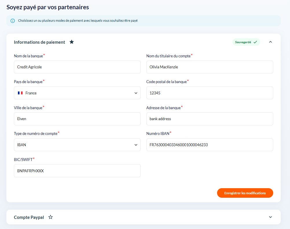 Comment renseigner ses coordonnées de paiements 4