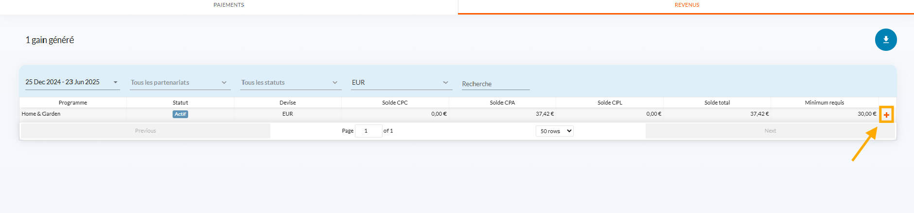 Demander le paiement de mes commissions Affilae 1