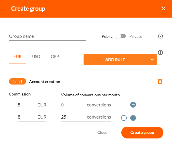 How to create publisher groups 3 Affilae