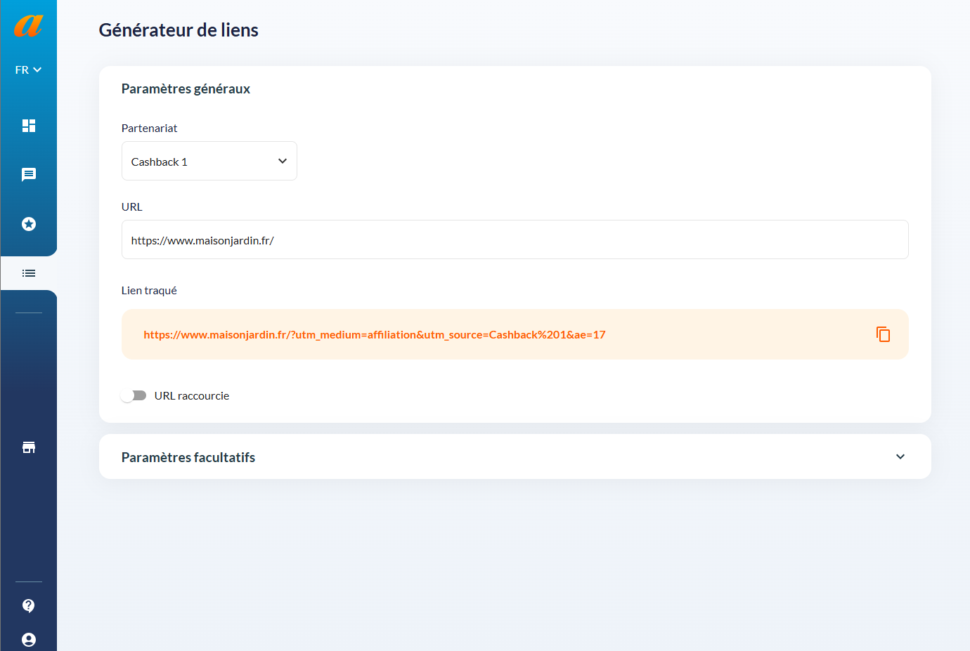 Tester le tracking des clics et conversions Affilae 2