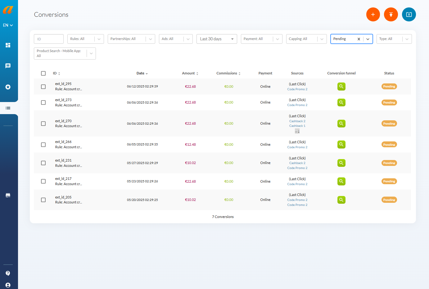 How to automatically validate large volumes of conversions through a .csv batch-file Affilae 1