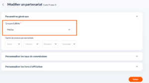 un groupe de commissionnement d’un éditeur Affilae 3