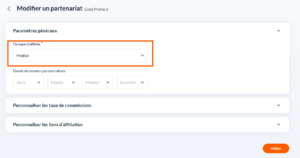 Créer un groupe d’éditeurs 4 Affilae