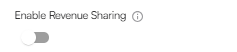 Affilae Interface - Enabling Revenue Sharing and recurring commissions mode toggle