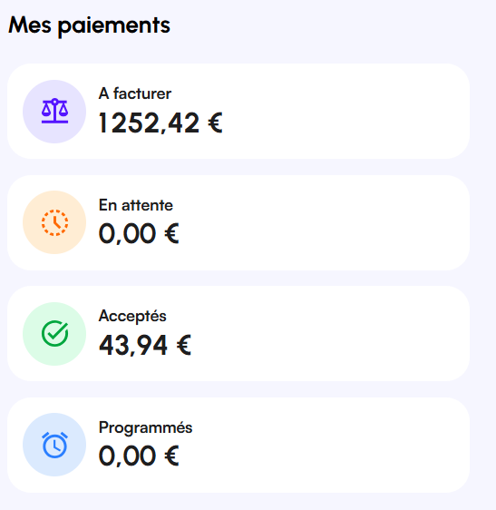 Interface Affilae - Suivi financier des statuts de paiements et commissions